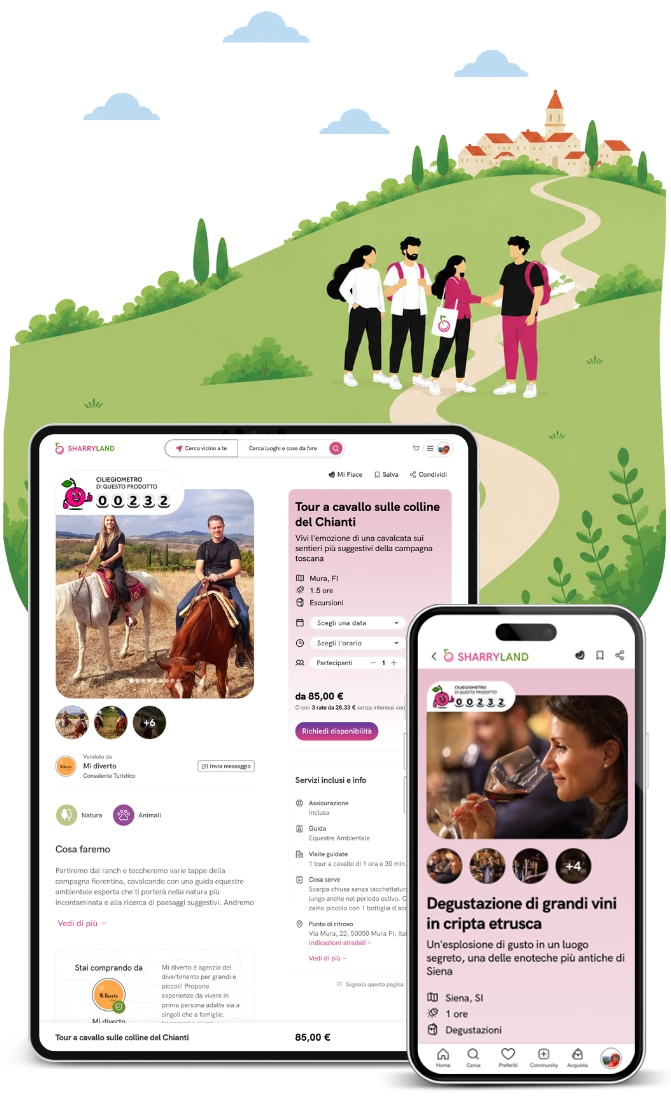 Examples: a page on the mobile and tablet experience and an operator dashboard for managing reservations